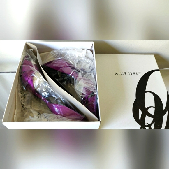 Nine West Orchid Purple Satin Heels 6 & 1/2 - Picture 12 of 12